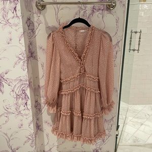 Saint + Secrets pink Cheetah dress